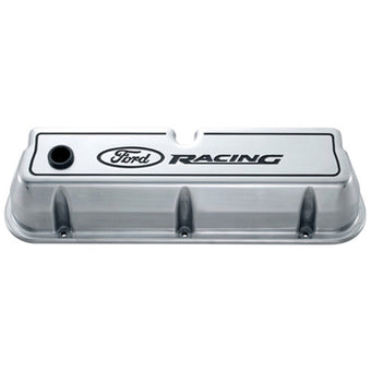 compare product Ford Racing Logo Die-Cast Black Valve Covers Polished