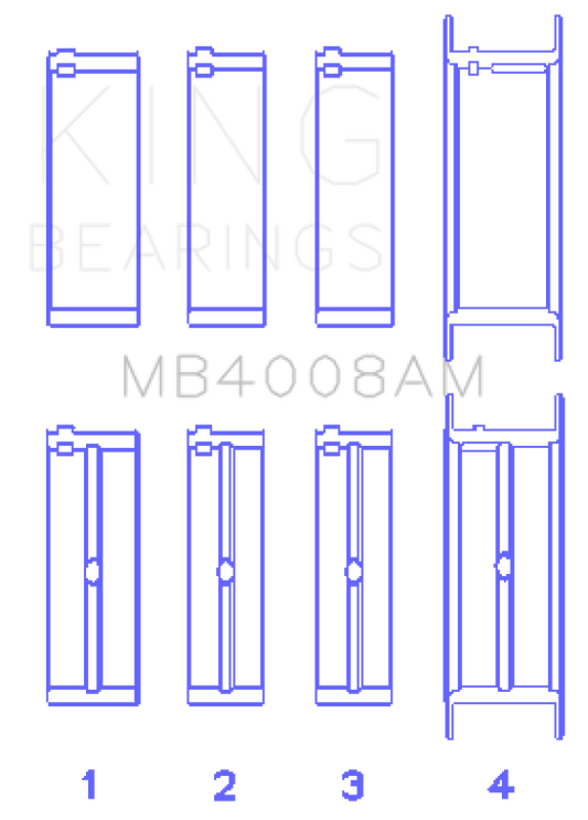 King Engine Bearings Nissan VG20E/VG20DET V6 (Size STD) Main Bearing Set