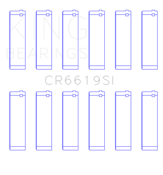 King Engine Bearings Ford V6 (Size +0.25mm) Connecting Rod Bearing Set