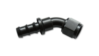 compare product Vibrant -6AN Push-On 45 Deg Hose End Fitting - Aluminum