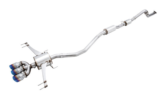 AWE 17-21 Honda Civic Type R Touring Edition Triple Vapor Blue Exhaust