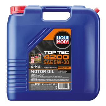 compare product LIQUI MOLY 20L Top Tec 4200 New Generation Motor Oil SAE 5W30