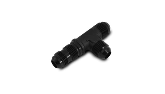 Vibrant -4AN Bulkhead Adapter Tee on Run Fittings - Anodized Black Only