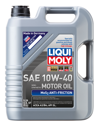 compare product LIQUI MOLY 5L MoS2 Anti-Friction Motor Oil 10W40