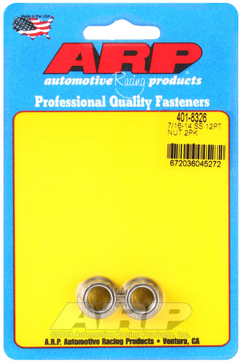 compare product ARP 7/16-14 SS 12pt nut kit