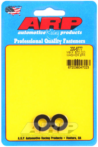 compare product ARP M9 ID .670 OD Chamfer Black Washer - 2 Pack