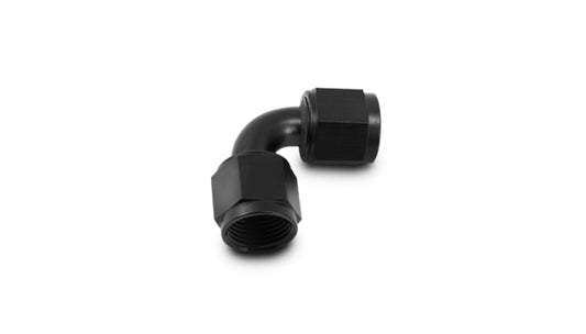 Vibrant -8AN Female 90 Degree Union Adapter (AN to AN) - Anodized Black Only