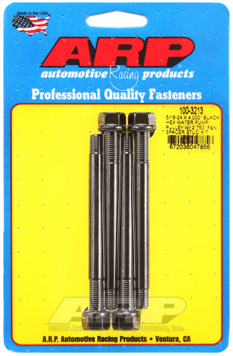 compare product ARP 5/16-24 X 4.000 Black Hex Water Pump Pulley w/ 2.750in Fan Spacer Stud Kit