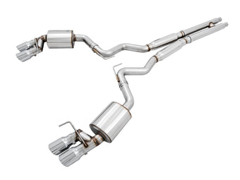 compare product AWE Tuning 2018+ Ford Mustang GT (S550) Cat-Back Exhaust - Touring Edition (Quad Chrome Silver Tips)