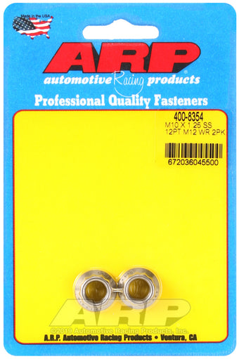 compare product ARP M10 X 1.25 SS 12mm socket 12pt Nut Kit