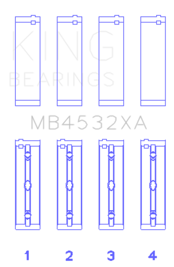 compare product King Engine Bearings Mercedes-Benz OM 642.822/36/910/20/30/70 Main Bearing Set