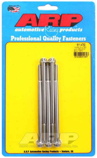 compare product ARP 1/4-20 x 4.750 12pt Stainless Steel Bolts (Set of 5)