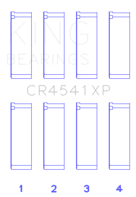 King Engine Bearings Honda F23A / F23Z / K20A3 16V (Size 0.025mm) Performance Rod Bearing Set