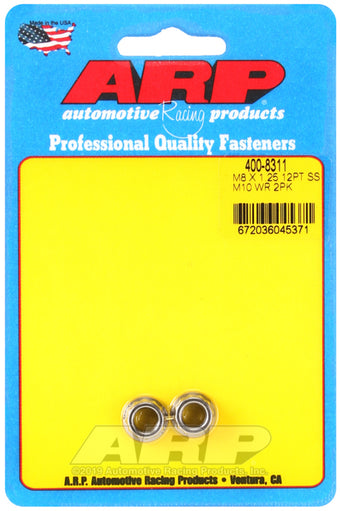 compare product ARP M8 x 1.25 M10 WR 12pt Stainless Steel Nut Kit