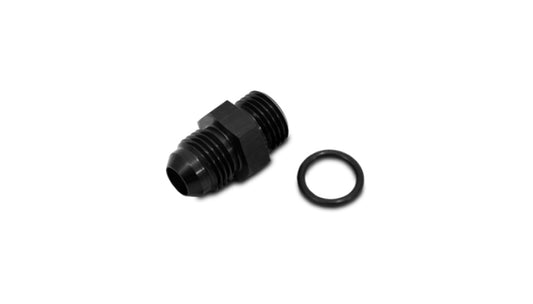 Vibrant -3AN Male Flare to -3 ORB Male Straight Adapter w/O-Ring - Anodized Black