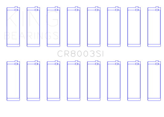 King Engine Bearings GMC 281 (Size +0.50mm) Connecting Rod Bearing Set