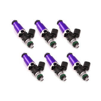 compare product Injector Dynamics 1340cc Injectors - 60mm Length - 14mm Purple Top - 14mm Lower O-Ring (Set of 6)