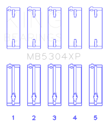 compare product King Engine Bearings Mazda B6/B6-T/ZM/B3/B5 (Size +.025) Main Bearing Set