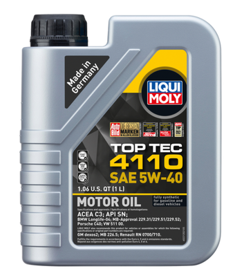 compare product LIQUI MOLY 1L Top Tec 4110 Motor Oil SAE 5W40