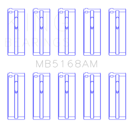 King Acura F22B1 / Honda F22A1/F22A6/F22B1/F22B2/F22B6 0.25 Oversized Main Bearing Set