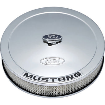 compare product Ford Racing Air Cleaner Kit - Chrome w/Mustang Emblem
