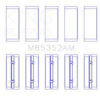 King Engine Bearings Renault K9K/K4M (Size +0.50mm) Main Bearing Set