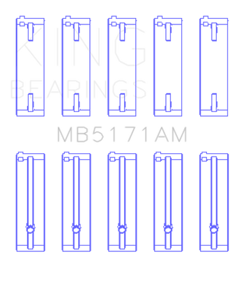 compare product King Engine Bearings Mazda FS-DE L4/FP L4/FS L4  DOHC 16 Valve  (Size +0.5) Main Bearing Set