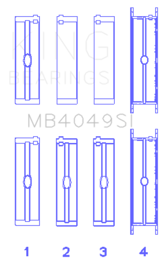 compare product King Engine Bearings Opel C25Xa/X25Xa (Size +0.25mm) Main Bearing Set