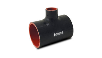 compare product Vibrant 4 Ply Reinforced Silicone T Adapter - 3in Outlet ID x 4in OAL x 1in Branch ID (BLACK)