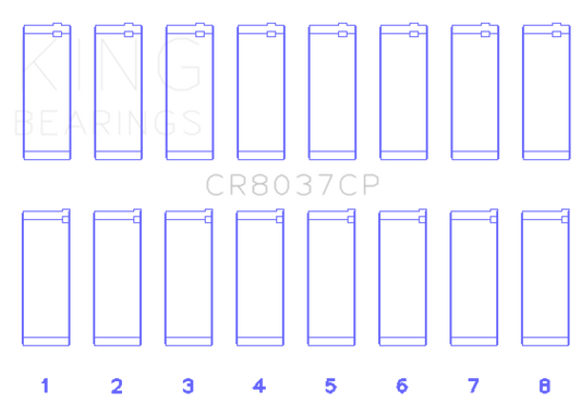 King Engine Bearings 01-09 GM Duramax 6.6L A Rod (Size +.50mm) Connecting Rod Bearing Set