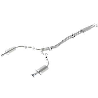compare product Ford Racing 10-17 Taurus Sho Cat-Back Touring Exhaust System - Chrome Tips