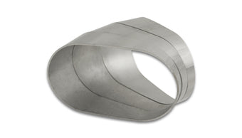 compare product Vibrant Horizontal 304 SS Oval Pie Cuts 3.5in OD Tight 45 Degree Elbow