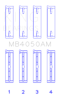 King Engine Bearings Mitsubishi 6G74/6G75 3.5L (Size STD) Main Bearing Set