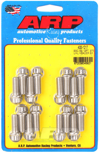 compare product ARP BB Chevy SS 12pt .875 UHL header bolt kit