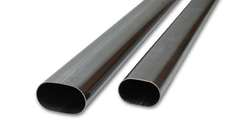 compare product Vibrant 4in Oval (Nominal Size) T304 SS Straight Tubing (16 ga) - 5 foot length