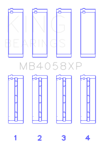compare product King Engine Bearings Nissan VQ35DE Performance Main Bearing Set - Size +.026mm