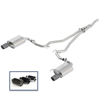 compare product Ford Racing 2018 Mustang 2.3L Ecoboost Cat-Back Touring Exhaust System w/Carbon Fiber Tips