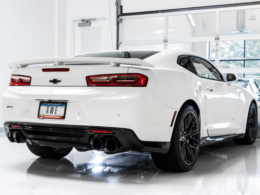 AWE Tuning 16-19 Chevrolet Camaro SS Axle-Back Exhaust - Track Edition (Quad Diamond Black Tips)