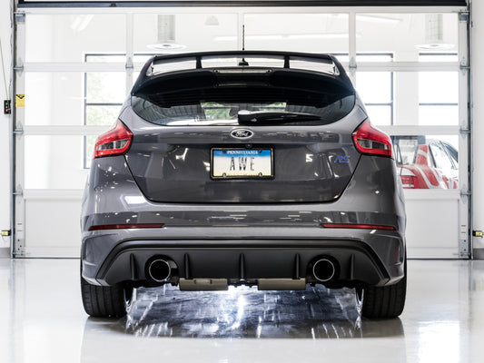 AWE Tuning Ford Focus RS Touring Edition Cat-Back Exhaust - Non-Resonated - Diamond Black Tips