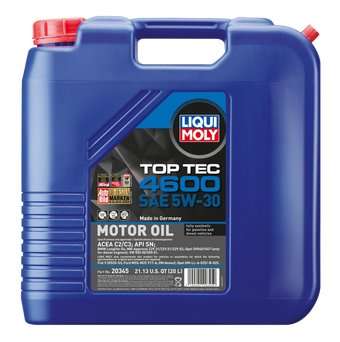 compare product LIQUI MOLY 20L Top Tec 4600 Motor Oil SAE 5W30