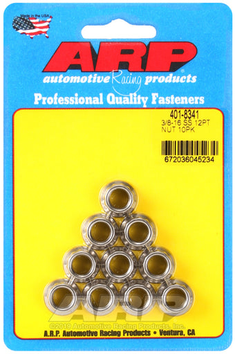 compare product ARP 3/8-16 12PT SS - 10 PK