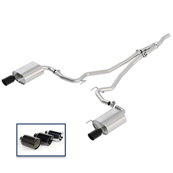 compare product Ford Racing 2018+ Mustang 2.3L EcoBoost Cat-Back Extreme Exhaust System w/ Black Chrome Tips