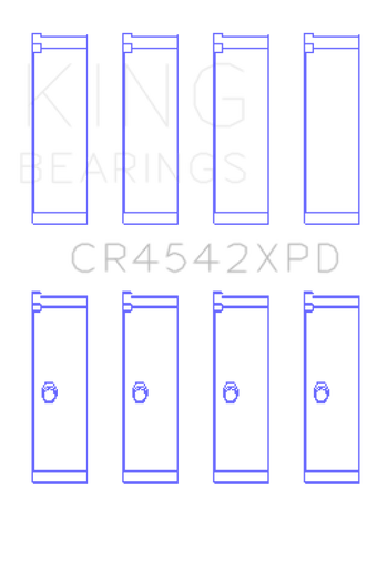 compare product King Honda K-Series (except A3) 16v 2.0L/2.3L/2.4 XP Tri-Metal Performance Rod Bearing - Set of 4