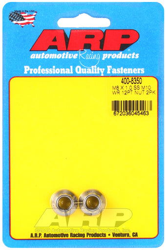 compare product ARP M8 x 1.00 (M10 wr) SS 12pt Nut Kit - 2 Pack