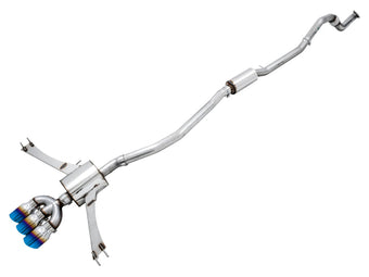 compare product AWE 17-20 Honda Civic Si Touring Edition Triple Vapor Blue Exhaust w/ Front Pipe