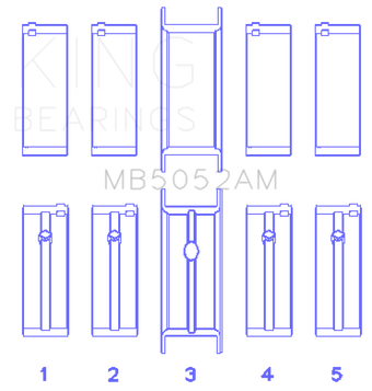 compare product King Engine Bearings Chrysler/Mitsubishi 122ci 2.0L (Size 0.5) Main Bearing Set