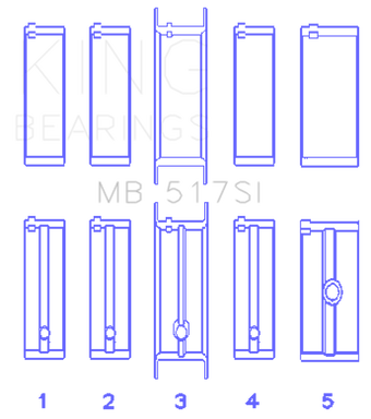 compare product King Engine Bearings Chrysler 360 Crankshaft Main Bearings