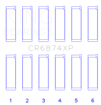 compare product King Engine Bearings Subaru EZ30/EZ30D (Size STD) Performance Rod Bearing Set