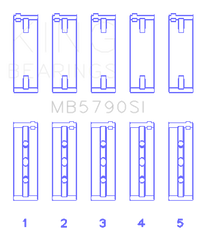 King Engine Bearings Porsche M 48.00/M 48.50 (Size +0.25mm) Main Bearing Set