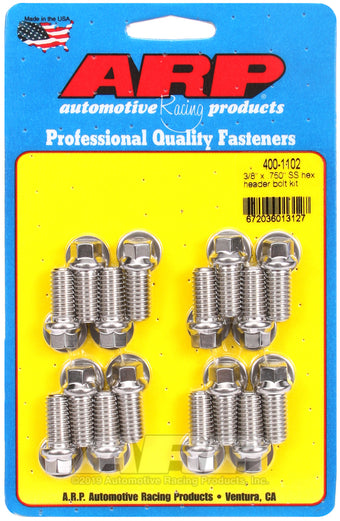 compare product ARP Chevrolet / Ford 3/8in x .750 SS Hex Header Bolt Kit